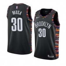 Cheap Dzanan Musa Nets City NBA Jerseys Black For Sale