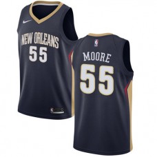 Cheap E'Twaun Moore Pelicans New Navy Blue Jersey NBA Icon Edition