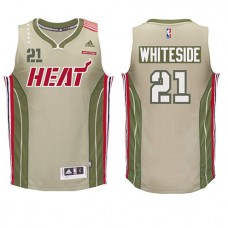 Cheap Hassan Whiteside Heat Military Climalite Jerseys For Sale