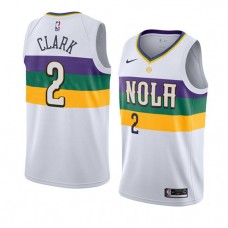 Cheap Ian Clark NOLA Pelicans City NBA Jerseys White For Sale