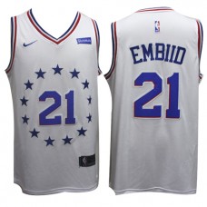 Cheap Joel Embiid 76ers Earned White NBA Jerseys For Sale
