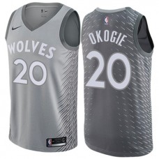 Cheap Josh Okogie Timberwolves City Grey NBA Jersey For Sale