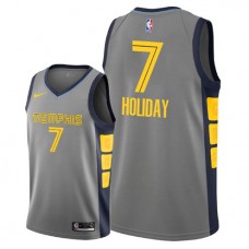 Cheap Justin Holiday Grizzlies City NBA Jerseys Gray For Sale