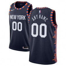 Cheap Knicks Nike Navy Custom Jersey City Edition For Sale