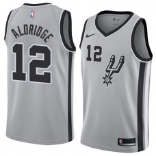 Cheap LaMarcus Aldridge Spurs Silver Statement Jersey For Sale