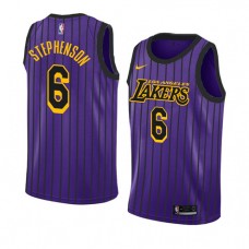Cheap Lance Stephenson Lakers City NBA Jerseys Purple For Sale