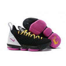 Cheap LeBron 16 Black Pink White Basketball Nike Shoes On Sale