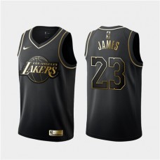 Cheap Lebron James Lakers Black Golden Edition Jersey For Sale
