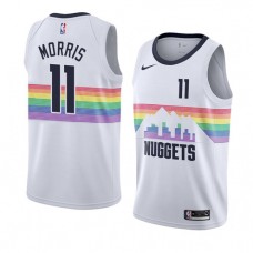 Cheap Monte Morris Denver Nuggets Rainbow City White Jersey