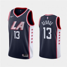 Paul George Clippers City Jersey Navy For Sale