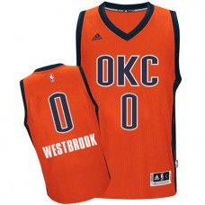 Cheap Russell Westbrook Thunder Alternate Orange NBA Jersey
