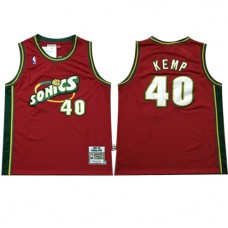 Cheap Shawn Kemp Vintage Seattle Supersonics Red Jersey Sale