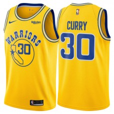 Cheap Stephen Curry Warriors Hardwood Classic Jersey Gold For Sale