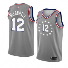 Cheap T.J. McConnell 76ers Gray City Men's NBA Jersey For Sale