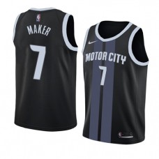 Cheap Thon Maker Pistons Motor City NBA Jerseys Black For Sale