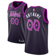 Cheap Timberwolves Customized Purple Jersey City Edition For Sale
