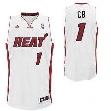 Chris Bosh Heat Nickname CB Jersey NBA White For Cheap Sale