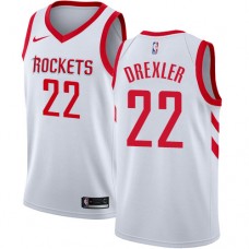 Clyde Drexler Rockets Discount NBA City Jerseys #22 Nike White