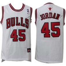 Coolest Michael Jordan MJ Bulls #45 NBA Jerseys White For Sale