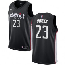 Coolest MJ Wizards All Black NBA Jerseys City Edition For Sale