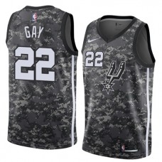 Coolest Rudy Gay Spurs Camo NBA Jerseys City Gray For Sale