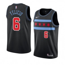 Cristiano Felicio Bulls Nike City Jersey Black 2018-19 Cheap Sale