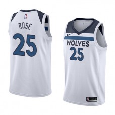 Derrick Rose Timberwolves White Jersey Association Cheap Sale