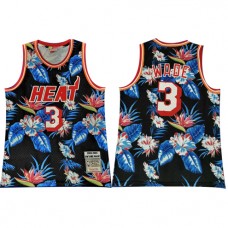 Dwyane Wade Heat Floral Fashion Vintage NBA Jerseys Cheap Sale