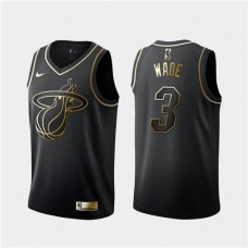 Dwyane Wade Miami Heat Black Golden Edition Jersey For Cheap Sale