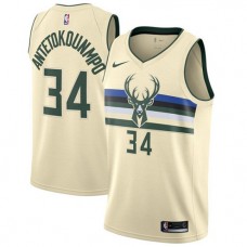 Giannis Antetokounmpo Bucks Cream City NBA Jersey Cheap Sale