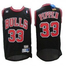 NBA Chicago Bulls 33 Scottie Pippen Throwback Jersey Hardwood Classics Black
