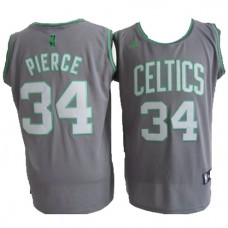 NBA Boston Celtics 34 Paul Pierce Throwback Jersey Grey Swingman Hardwood Classics
