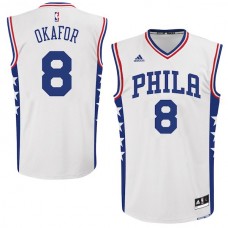 Jahlil Okafor 76ers Home Jersey White Replica NBA Cheap Sale