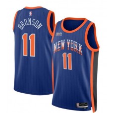 Jalen Brunson 11 New York Knicks 2023-24 City Edition Swingman Jersey - Blue