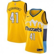 Juan Hernangomez Nuggets NBA Yellow Jersey Cheap Sale