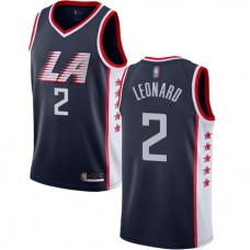 Kawhi Leonard Clippers City Navy Blue Jersey Cheap For Sale
