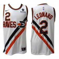 Kawhi Leonard Clippers Hardwood Classics Finished White Jersey