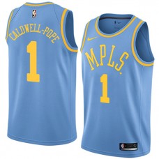 Kentavious Caldwell-Pope Lakers Throwback Jersey Light Blue Cheap