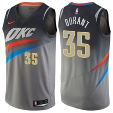 Kevin Durant OKC Thunder Gray City Jersey NBA Cheap Sale