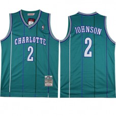 Larry Johnson Vintage Charlotte Hornets Jersey Teal For Cheap