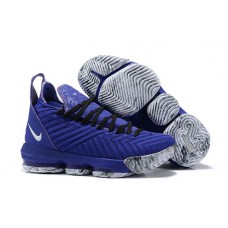 Lebron 16 Blue Cheap Basketball Nike Shoes For Sale On Foot