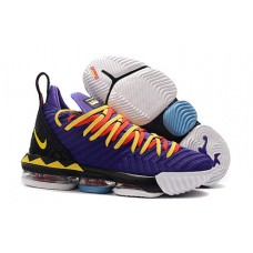 LeBron 16 Martin Purple Yellow Cheap Basketball Sneakers Online