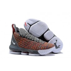 LeBron 16 Multi Color Silver Cool Grey Shoes Cheap Sale On Feet