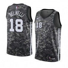 Marco Belinelli New Spurs City NBA Jerseys Gray Cheap For Sale