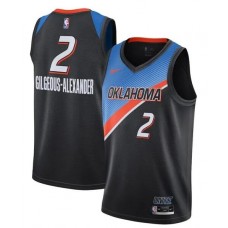 Men’s Oklahoma City Thunder Shai Gilgeous-Alexander City Edition Jersey – Black