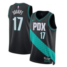 Men’s Portland Trail Blazers Shaedon Sharpe City Edition Jersey – Black