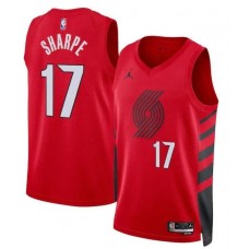 Men’s Portland Trail Blazers Shaedon Sharpe Statement Edition Jersey – Red