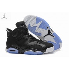 Mens Air Jordan 6 (VI) Retro Black Oreo Black Silver On Feet