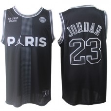 Michael Jordan Black Ici C'est Paris Basketball Jersey Cheap Sale