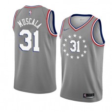 Mike Muscala New 76ers Gray City NBA Jerseys Cheap For Sale